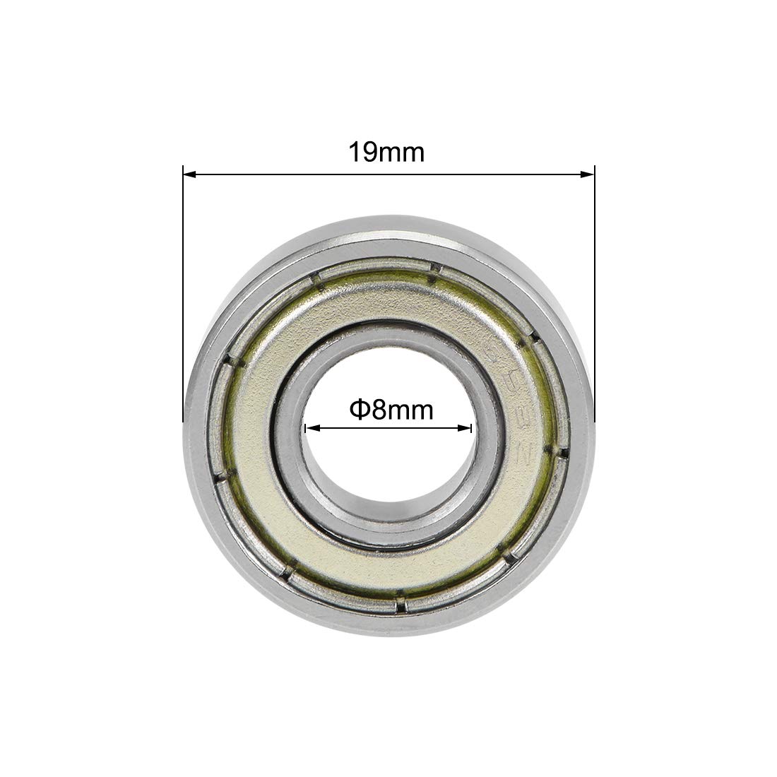 698-2RS Deep Groove Ball Bearing 8x19x6mm Double Sealed ABEC-3 Bearings 698zz 8*19*6mm